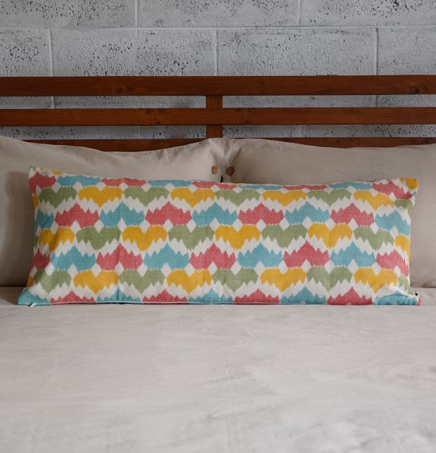 Vibrant Ikat Crown Cotton Cushion Cover 14