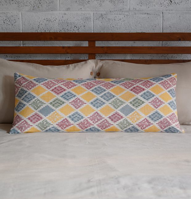 Vibrant Ikat Diamond Cotton Cushion Cover 14