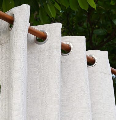 Customizable Curtain, Panama Weave Cotton – Creamy white