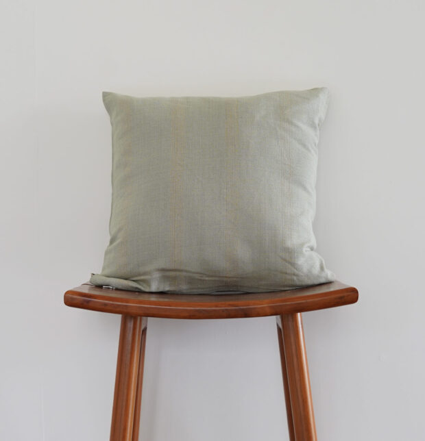 Zari Stripes Cotton Cushion Cover Desert Sage 16