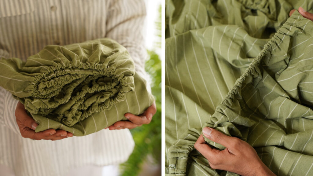 fitted sheet folding tutorial on Instagram