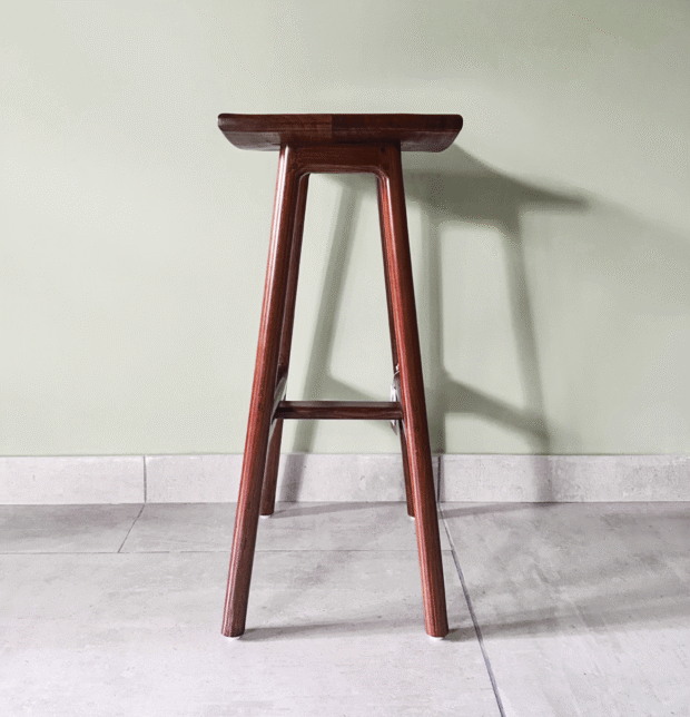 Solid Wood Bar Stool | Mahogany Wood