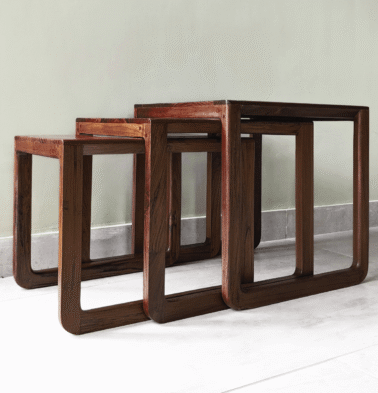 Solid Wooden Nesting Table | Mahogany Wood
