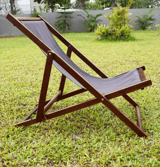 Solid Wooden Sling Chair | Mahogany Wood