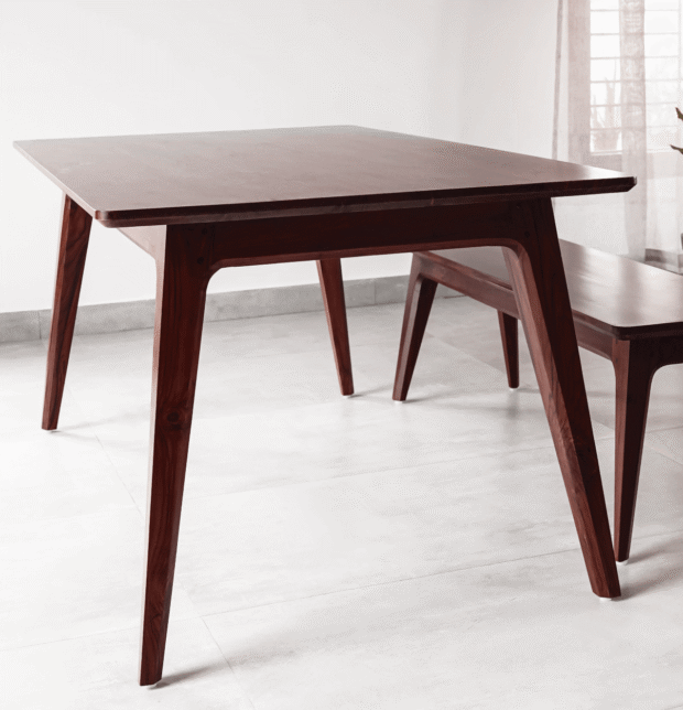 Solid Wooden Rectangular Dining Table | Mahogany Wood