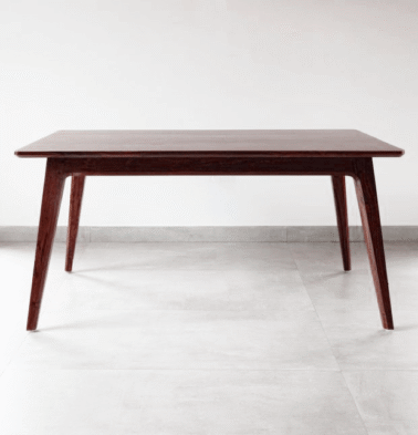 Solid Wooden Rectangular Dining Table | Mahogany Wood