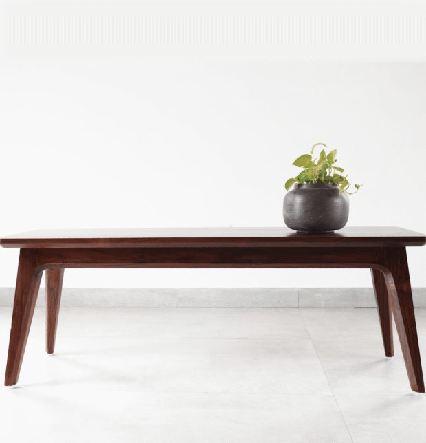Solid Wooden Rectangular Bench | Mahogany Wood