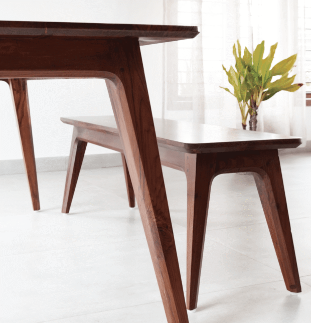 Solid Wooden Rectangular Dining Table | Mahogany Wood