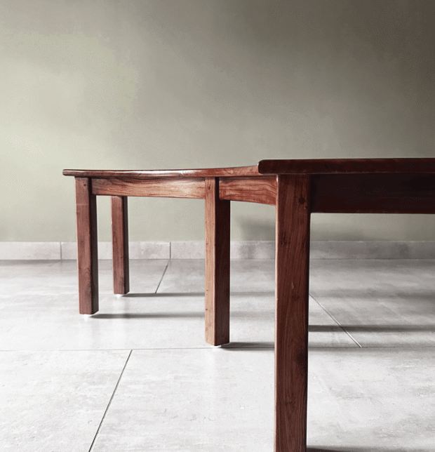 Solid Wooden Semi Circle Bench | Mahogany Wood