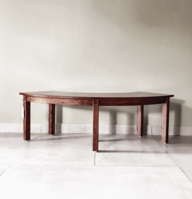 Solid Wooden Semi Circle Bench | Mahogany Wood