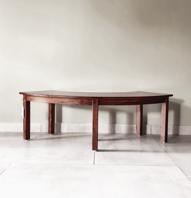 Solid Wooden Semi Circle Bench | Mahogany Wood