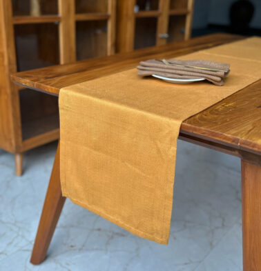 Kadoor Cotton Table Runner Honey Gold