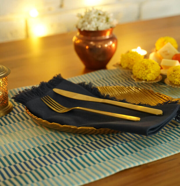 Ocean Blues Cotton Table Runner