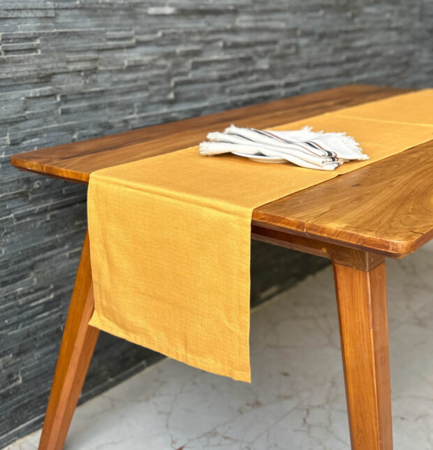 Kadoor Cotton Table Runner Honey Gold