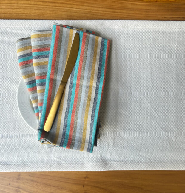 Kadoor Cotton Table Runner Pristine White