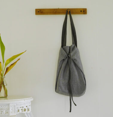 Adaptable Cotton Tote Bag Drizzle Grey/ Black