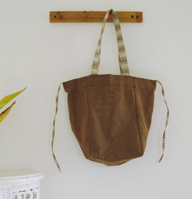 Adaptable Cotton Tote Bag Bison Brown/Vintage
