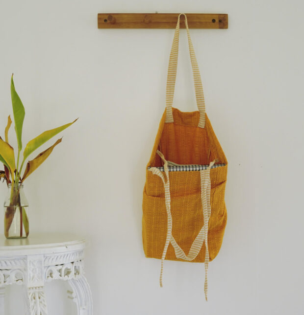 Adaptable Cotton Tote Bag Golden Glow/Stripe