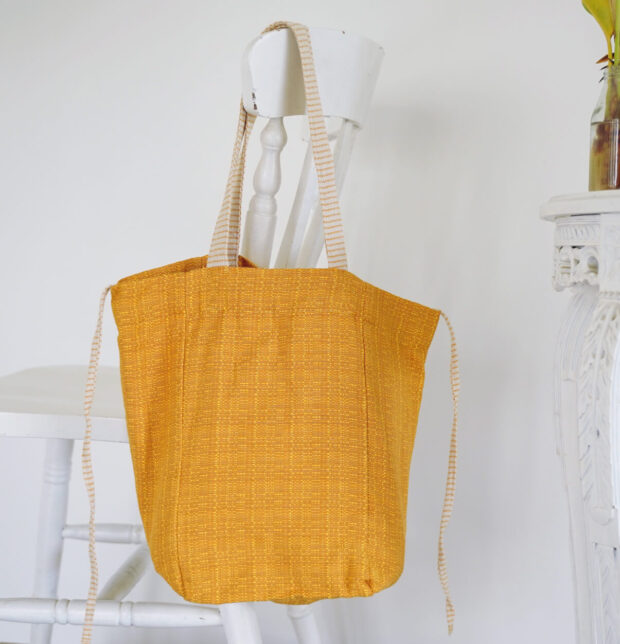 Adaptable Cotton Tote Bag Golden Glow/Stripe