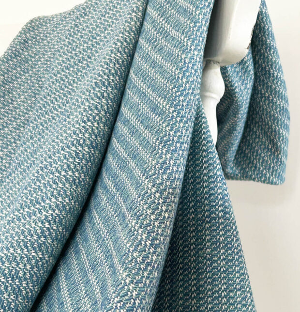 Handwoven Cotton Throw Dusk Blue