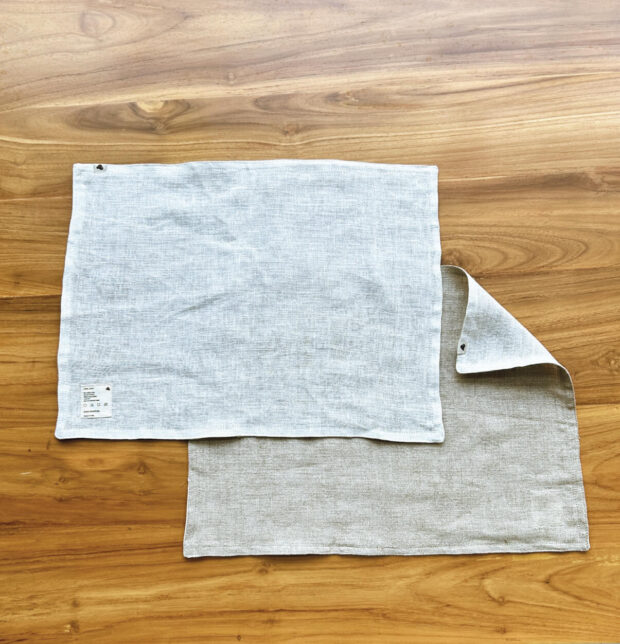 Vanilla White /Beige Reversible Linen Table Mats - Set of 6
