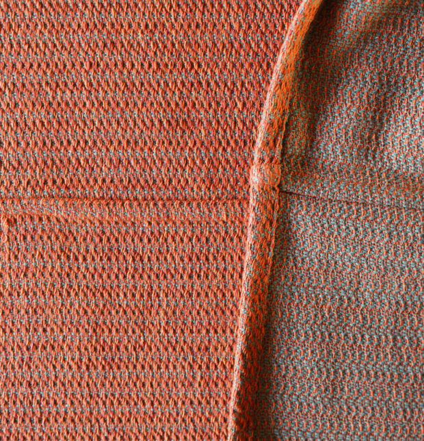 Handwoven Cotton Bed Cover Ginger Orange