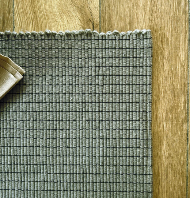 Handwoven Cotton Floor mat Stone Grey