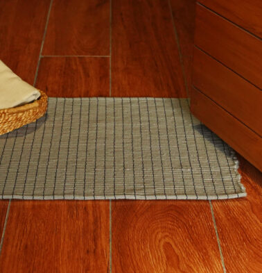 Handwoven Cotton Floor mat Stone Grey