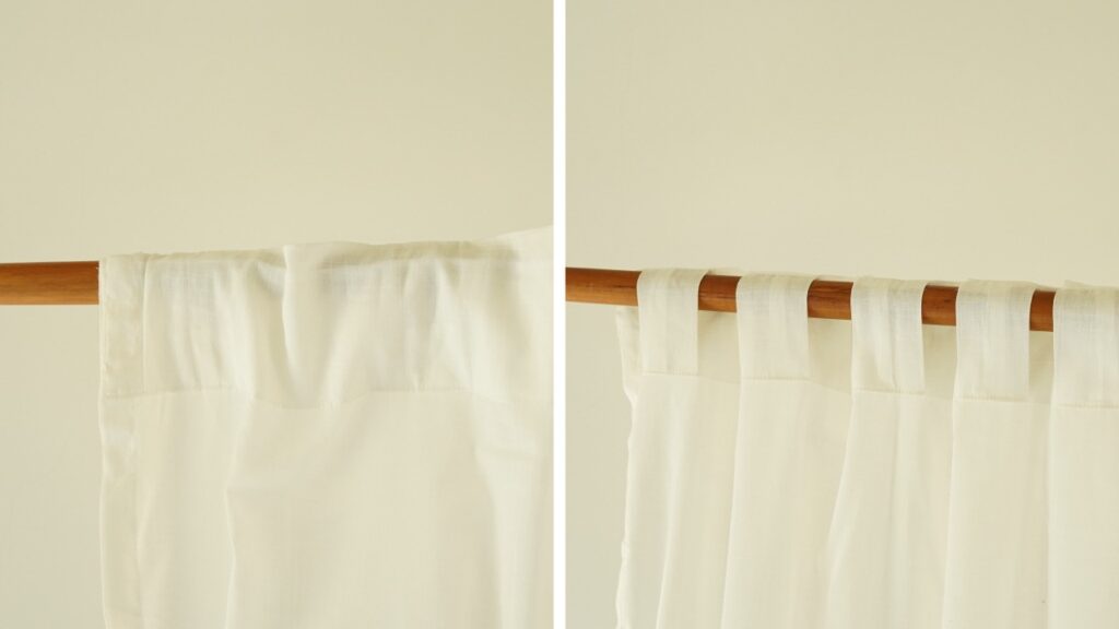 back tab curtains for living room