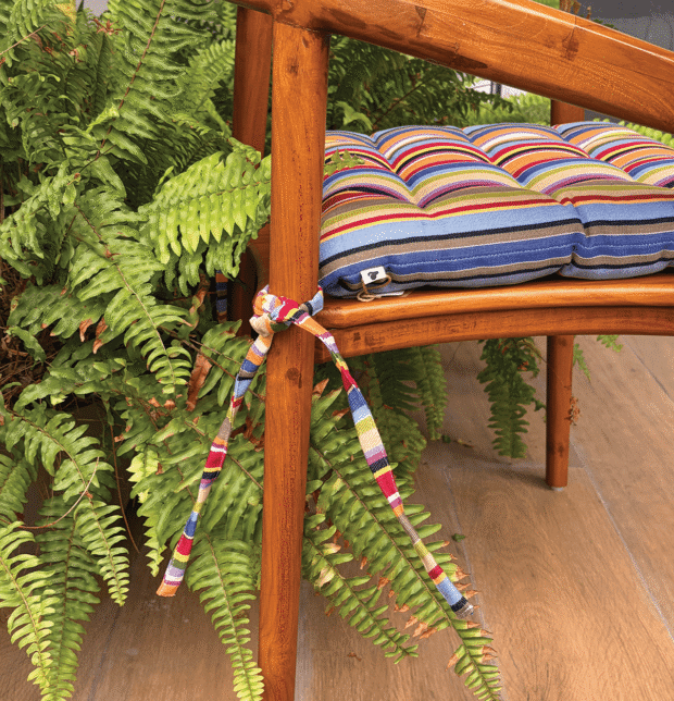 Sunny Stripe Cotton Chairpad Multi Color