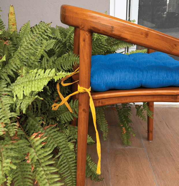 Cotton Chairpad Textura Blue
