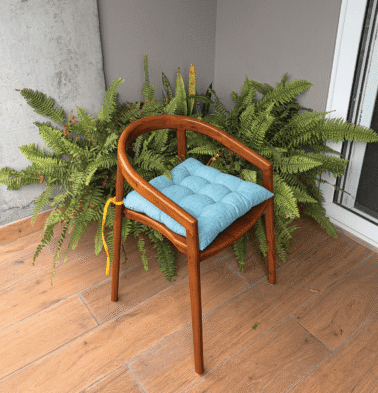 Cotton Chairpad Textura Teal