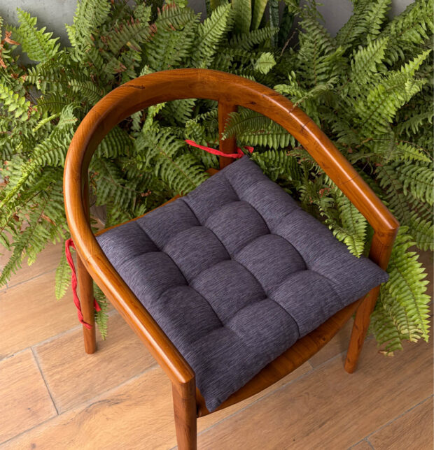 Textura  Cotton Chairpad Periscope Dark Grey