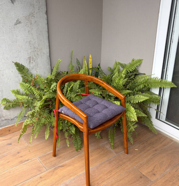 Textura  Cotton Chairpad Periscope Dark Grey