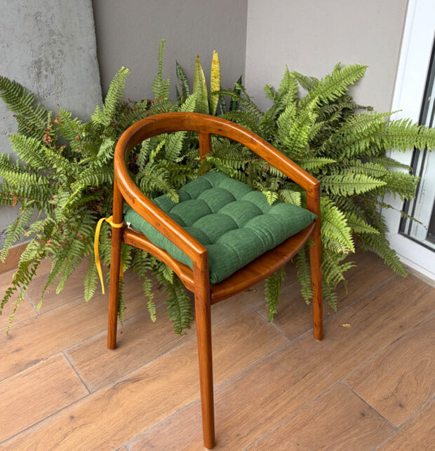 Textura Cotton Chairpad Cactus Green