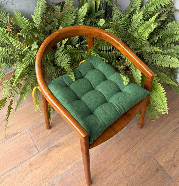 Textura Cotton Chairpad Cactus Green