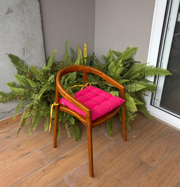 Cotton Chairpad Textura Pink