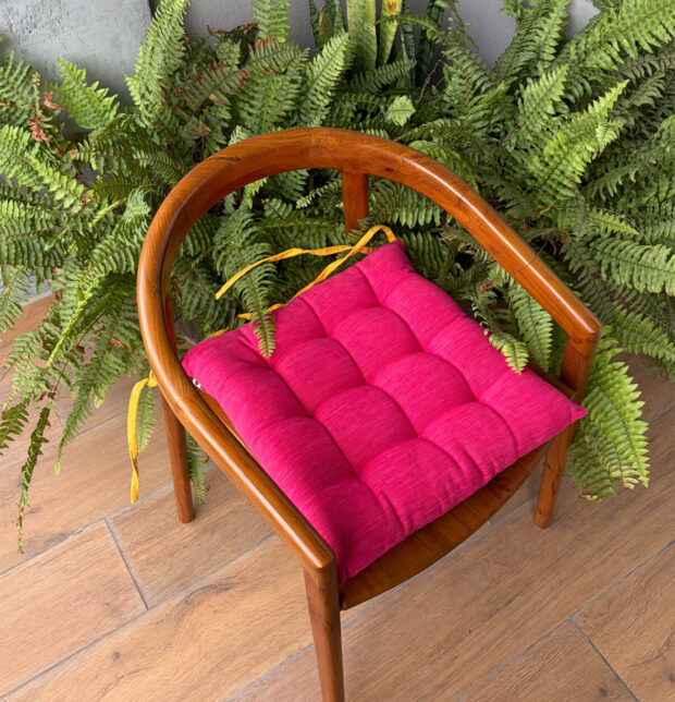 Cotton Chairpad Textura Pink