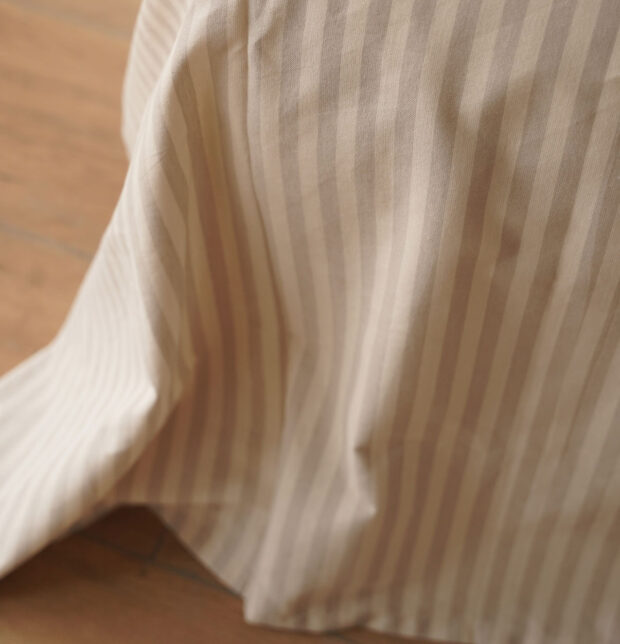 Morning Stripe Cotton Duvet Cover Beige