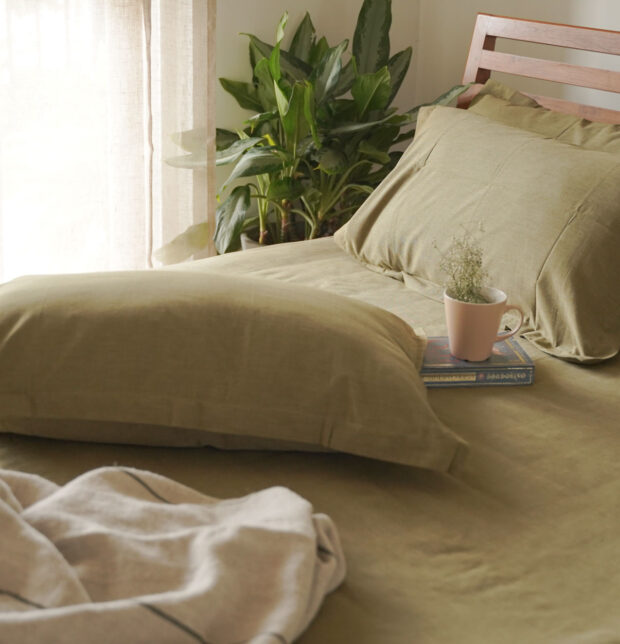 Earthen Hues Cotton Duvet Cover Cedar Green