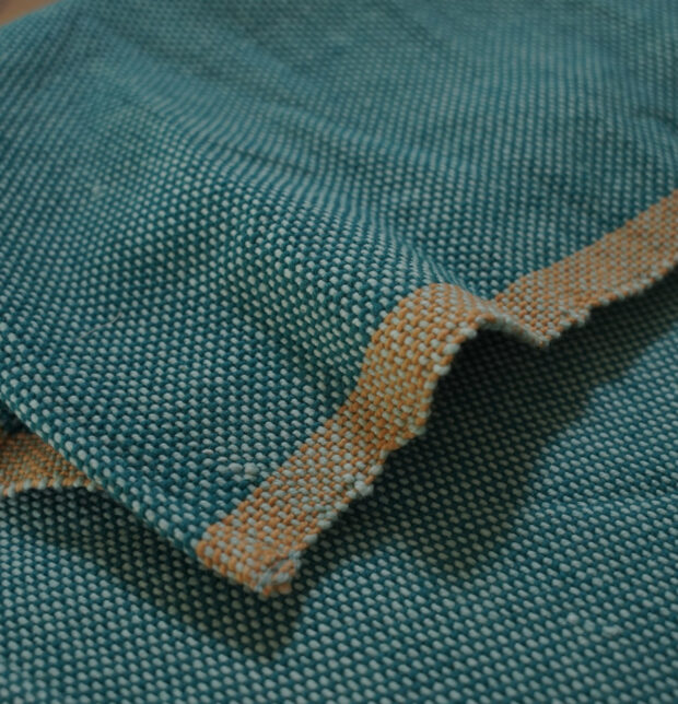 Handwoven Cotton Table Mats Green/Mustard