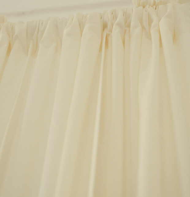 Slub Sheer Cotton Curtain Creamy White